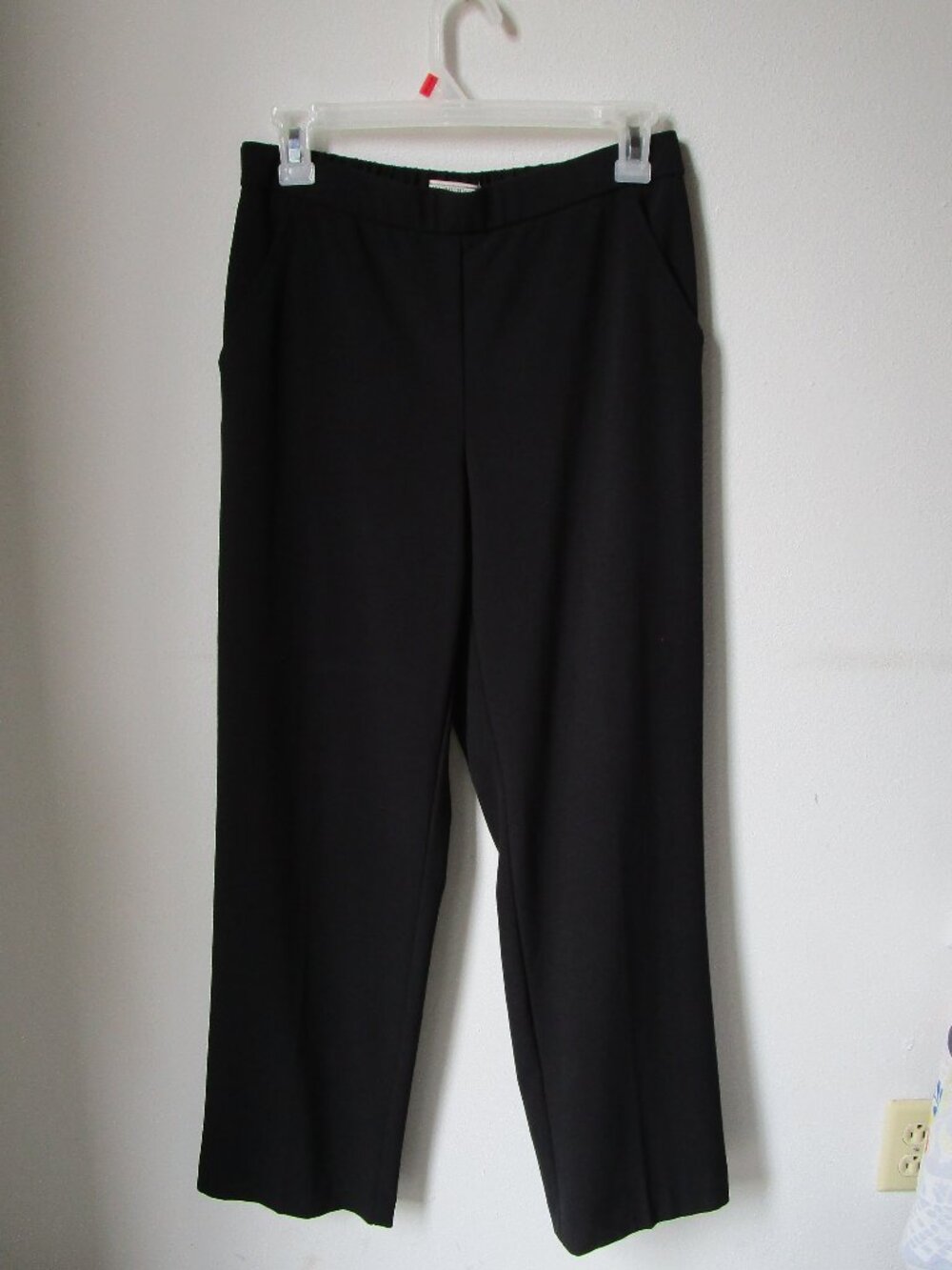 Black slacks, Size 4 short, poly-rayon blend w pockets